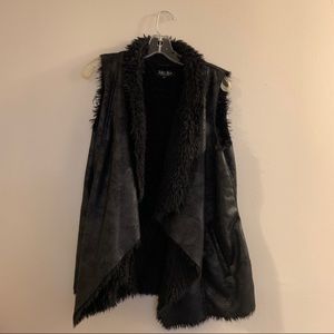 Fur/leather vest